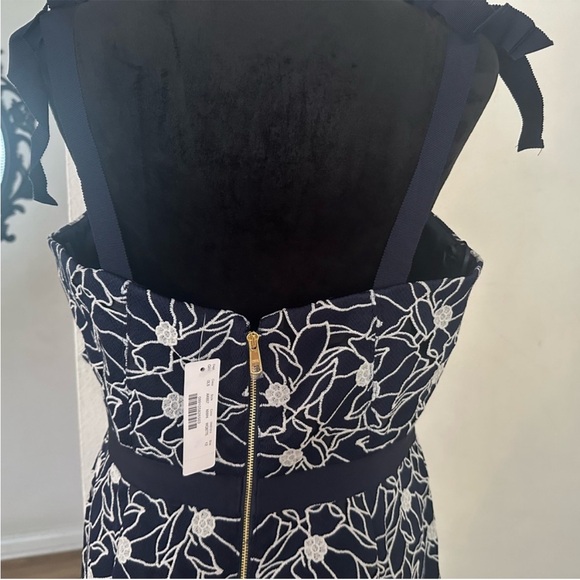 J. Crew Navy and White Floral Print Midi Dress - Picture 7 of 7